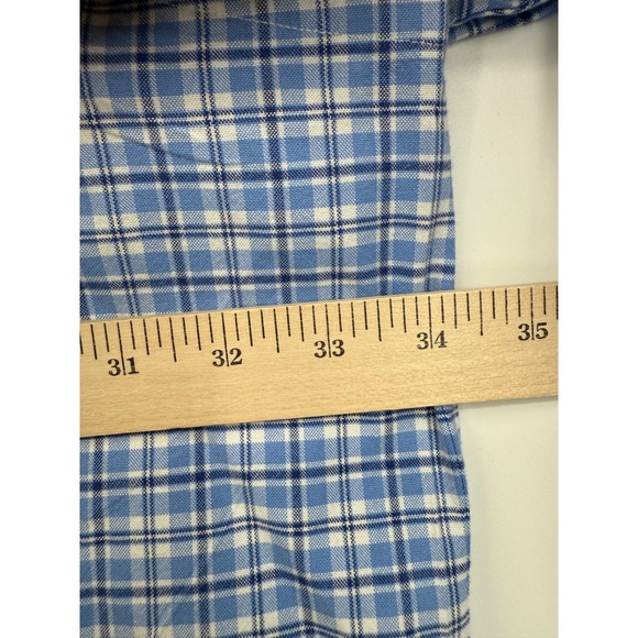 Polo Ralph Lauren Shirt Mens 5XB Blue Plaid Stretch Oxford Plaid Button Up - Picture 8 of 10